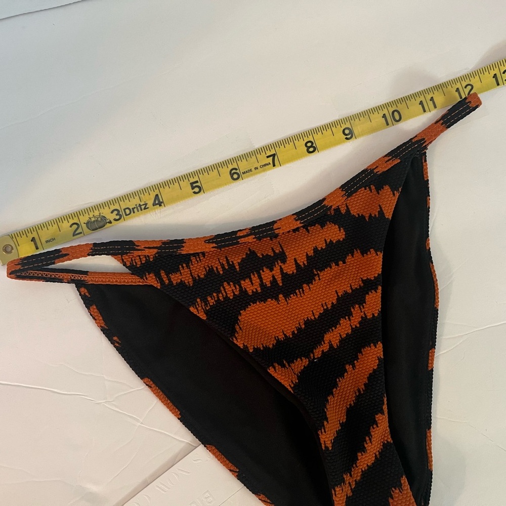 Billabong Orange and Black Tiger Stripe Bikini - Picture 2 of 5